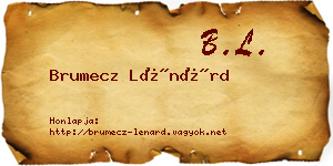 Brumecz Lénárd névjegykártya